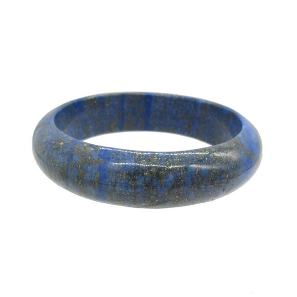 Lapis Lazuli Bangle Blue Bracelet 67 mm 8" Inner Circ. Solid - Picture 3 of 11